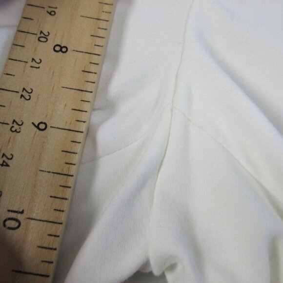 Club Monaco Capri Pants Women 6 White Cotton Blend Cropped Mid Rise Casual 288 - Picture 9 of 11
